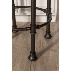 Casselberry Swivel Backless Round Counter Height Barstool Distressed Walnut/Brown - Hillsdale Furniture -Hillsdale Furniture GUEST d1fcd156 576d 42e8 9617 955f26c1306b