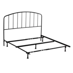 Tolland Metal Headboard With Bed Frame Black - Hillsdale Furniture