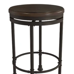 Casselberry Swivel Backless Round Counter Height Barstool Distressed Walnut/Brown - Hillsdale Furniture -Hillsdale Furniture GUEST d3db78ca e546 4eab 9900 729c54d4ee27
