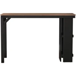 Knolle Park Wood Counter Height Table Black/Wire Brush Oak Finished Top - Hillsdale Furniture -Hillsdale Furniture GUEST d67ee29e 7c96 49f2 b609 d2a706c1832f