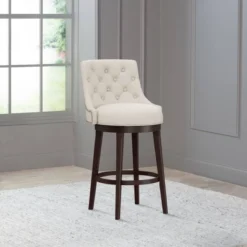 30" Halbrooke Swivel Barstool Smoke/Cream Hillsdale Furniture