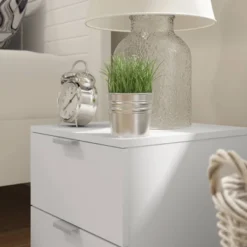 Delmar Wood 2 Drawer Nightstand Matte White - Hillsdale Furniture -Hillsdale Furniture GUEST d9dcf052 a8d6 4660 878b 44766c7cc961