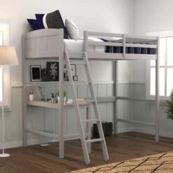 Twin Alexis Wood Arch Loft Bed With Desk - Hillsdale Furniture -Hillsdale Furniture GUEST db73bc57 2b12 49c9 9c96 53c79988d564