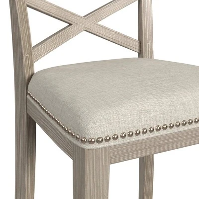 Set Of 2 26" Bayview NonSwivel Counter Height Barstool White/Silver - Hillsdale Furniture 8 Set Of 2 26" Bayview NonSwivel Counter Height Barstool White/Silver - Hillsdale Furniture - Image 6