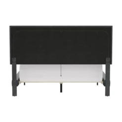 Muellen Upholstered Platform Bed With 2 Dual USB Ports Graphite Gray Vinyl - Hillsdale Furniture -Hillsdale Furniture GUEST e007876b c435 4d5c a397 fc1d77072f5f