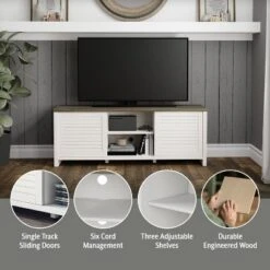 64" Handerson Wood TV Stand For TVs Up To 70" - Hillsdale Furniture -Hillsdale Furniture GUEST e26136a2 c31c 410a a2b3 01b7894e8f25