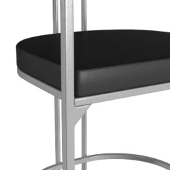 Cannonwood Half Moon Shape Metal Upholstered Back Counter Height Stool Silver - Hillsdale Furniture -Hillsdale Furniture GUEST e3057993 206f 4829 8316 3dfcece57040