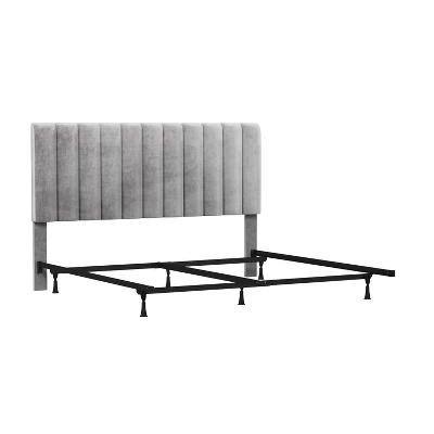 King Crestone Upholstered Headboard With Frame Gray - Hillsdale Furniture 10 King Crestone Upholstered Headboard With Frame Gray - Hillsdale Furniture - Image 8