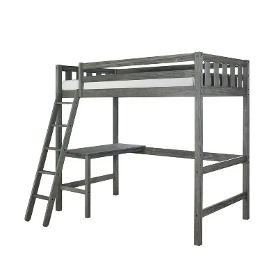 Twin Crosswinds Complete Loft Bed Wirebrush Gray - Hillsdale Furniture 5 Twin Crosswinds Complete Loft Bed Wirebrush Gray - Hillsdale Furniture - Image 3