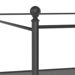 Mcarthur Metal And Upholstered Canopy Bed Matte Black/Gray Fabric - Hillsdale Furniture -Hillsdale Furniture GUEST e731c58a 89a0 4816 a448 ad611e8ef22b