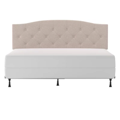 King/California King Provence Upholstered Arch Adjustable Tufted Headboard With Frame Linen Fabric - Hillsdale Furniture 4 King/California King Provence Upholstered Arch Adjustable Tufted Headboard With Frame Linen Fabric - Hillsdale Furniture - Image 2