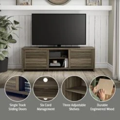 74" Handerson Wood TV Stand For TVs Up To 80" - Hillsdale Furniture -Hillsdale Furniture GUEST eeb3bbed 0b0d 459d bc25 c9f7dc9ba622