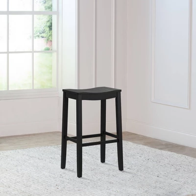 30" Fiddler Wood Backless Counter Height Barstool Black - Hillsdale Furniture 3 30" Fiddler Wood Backless Counter Height Barstool Black - Hillsdale Furniture