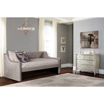 Twin Jaylen Upholstered Daybed Silver Fabric - Hillsdale Furniture 4 Twin Jaylen Upholstered Daybed Silver Fabric - Hillsdale Furniture - Image 2