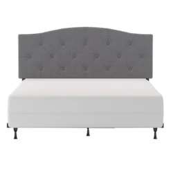 Full/Queen Provence Upholstered Arch Adjustable Tufted Headboard With Frame Glacier Gray Fabric - Hillsdale Furniture -Hillsdale Furniture GUEST f2773ec5 b242 444c 8dcf e829d46b1bf5