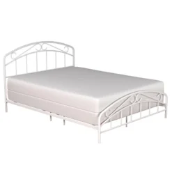 Full Jolie Metal Bed With Arched Scroll Design White - Hillsdale Furniture -Hillsdale Furniture GUEST f6a526bc 55eb 471c ad94 4c6abf4eb900