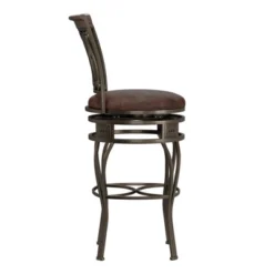 32" Montello Swivel Barstool Bronze/Brown - Hillsdale Furniture -Hillsdale Furniture GUEST fa459b11 f3bb 4823 a594 e75c3798db8f
