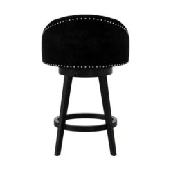 Dulcie Wood And Upholstered Swivel Counter Height Barstool Black - Hillsdale Furniture -Hillsdale Furniture GUEST faeaa01e ad0b 4257 86a0 f10d0ec886e4