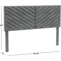 Queen Crestwood Upholstered Chevron Pleated Headboard With USB Ports Gray - Hillsdale Furniture -Hillsdale Furniture GUEST ff3ec7a3 c8a0 41db 987d b139864ea5ec